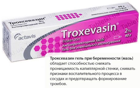 Troxevasin trong thai kỳ
